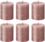 Bolsius Lumânări bloc rustice Shimmer, 4 buc. , roz, 80x68 mm 103667637050 (440882)