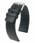 Hirsch Pure kaucsuk óraszíj, fekete, 22/20L - orabox