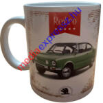  Retro autós (zöld Skoda) bögre