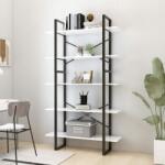 vidaXL Bibliotecă cu 5 rafturi, alb, 100x30x175 cm, lemn prelucrat (3081998) Biblioteca