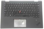 Lenovo ThinkPad X1 Yoga 3rd Gen 2018 FRU SM10M59921 burkolattal (topcase) trackpointtal (pointer) háttérvilágítással (backlit) series fekete magyar (HU) laptop/notebook billentyűzet