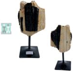  Turmalina Neagra in Matrice Bruta Naturala cu Suport - 24x13x10 cm - Unicat
