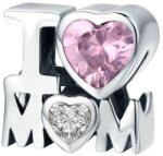 BeSpecial Talisman argint I Love Mom cu doua inimioare (PST0369)
