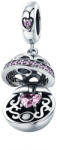 BeSpecial Talisman argint medalion cu inimioara roz (PST0345)