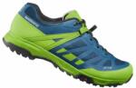 Shimano SH-ET500 trekking/túra kerékpáros cipő, fűzős, neon sárga-türkiz, 44-es