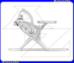 RENAULT MEGANE 3 2008.10-2012.03 Ablakemelő szerkezet elektromos bal első "3 ajtós" (motor nélkül) P6014PSG5