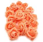 Polifoam rózsa virágfej habrózsa 4 cm - Sötét Barack