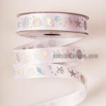  Kagylós szatén szalag 16 mm x 6.4 m - Fehér