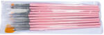 Moonbasanails Set pensule roz- 10 buc. 10 db S001 roz