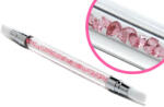 Moonbasanails Pensula silicon cu doua capete- pt. aplicarea pigmentului #022 diamant roz