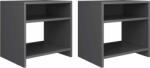 vidaXL Noptiere, 2 buc. , gri, 40 x 30 x 40 cm, PAL (800014)