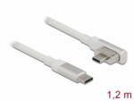 Delock Cablu Thunderbolt 3 (USB-C) magnetic drept/unghi 90 grade 4K60Hz/100W 1.2m Alb, Delock 86703 (86703)