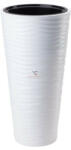 Decoration & Design Kaspó SAHARA kerek álló ültető betéttel 30 műanyag 29x56 cm fehér (FP2723011)