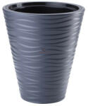 Decoration & Design Kaspó SAHARA kerek álló ültető betéttel 30 műanyag 30x33 cm antracit (FP2720014)