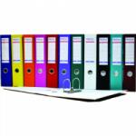 Optima Biblioraft A4, plastifiat PP/paper, margine metalica, 75 mm, Optima Basic - portocaliu
