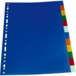Optima Separatoare plastic color, A4, 120 microni, 5 culori/set, Optima