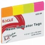 Eagle Notes adeziv index hartie 15x50 EAGLE 659-4N 4x40 coli, neon