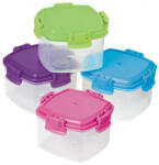 Sistema Plastics Set 4 cutii alimente plastic Knick Knack To Go diverse culori 62 ml (21127)
