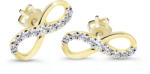Cutie Diamonds Elegáns sárga arany fülbevalók végtelen alakú gyémántokkal DZ60149-30-00-X-1