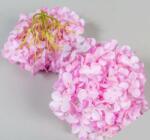  Hortenzia fej apró virágos selyemvirág fej 15 cm - Élénk Rózsaszín