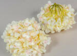  Hortenzia fej apró virágos selyemvirág fej 15 cm - Krém-Rózsaszín