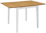 vidaXL Masă de bucătărie extensibilă, alb, (80-120)x80x74 cm, MDF (247625) - vidaxl