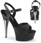 Pleaser CAPTIVA fekete/króm platform szandál. 41-es - diamondsexshop