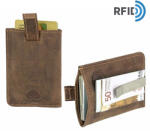 Greenburry bőr kártyatartó RFID védelemmel (1614-25-brown)