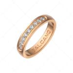  BALCANO - Diadema / Nemesacél eljegyzési gyűrű 18K rozé arany bevonattal és cirkónia drágakövekkel / 50 mm