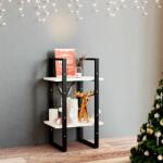 vidaXL Bibliotecă cu 2 rafturi, alb, 40x30x70 cm, lemn masiv de pin (806413) Biblioteca