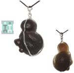  Pandantiv Calcedonie Nodular Bruta Naturala cu Argint 925 - 44x23x16 mm - Unicat