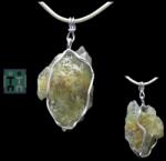  Pandantiv Brazilianit Brut Natural cu Argint 925 - 37x18x9 mm - Unicat