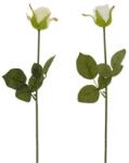  Selyemvirág, rózsa, krém-fehér 30 cm, 1DB (KR1)