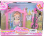 MK Toys Katie: Sandra baba pink hintával és hegedűvel 10 cm (MKK139524)