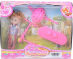 MK Toys Sandra baba pink gördeszkával, rollerrel és bukósisakkal (MKK139479)
