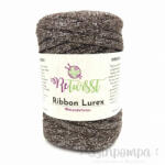 Retwisst Ribbon Lurex - Sötétbarna, ezüst szállal
