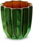 Eurofirany Negro üveg gyertyatartó Zöld 10x10x10 cm