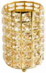 Eurofirany Tesa dekoratív arany gyertyatartó kristályokkal 12x17 cm