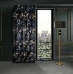 EUROFIRANY Peonia2 bársony sötétítő függöny Fekete 140x270 cm