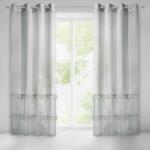 Eurofirany Ariana fodros fényáteresztő függöny Ezüst 140x250 cm