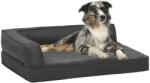 vidaXL Saltea ergonomică pat câini 60x42 cm gri închis aspect in/lână (171328)