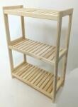 Tonap Fenyőfából készült polc 3 polc 93x80x33 cm cseh gyártmány (3P80)