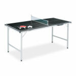  Mini összecsukható beltéri ping-pong asztal tartozékokkal fekete 70x70x150 cm 10039453