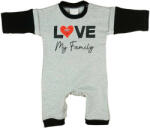 Asti Love my family" feliratos hosszú ujjú rugdalózó
