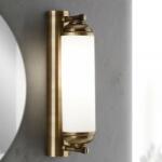 ORION Aplica de perete design lux pentru oglinda Nostalgie 28cm alama antique (Soff 3-464/1 Patina/494 opal-seidenmatt OR)