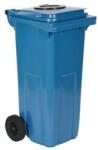 Pubela de exterior din plastic pentru deseuri sortate cu orificiu, volum 120 l, albastra M1208012 Cos de gunoi