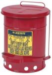 Justrite Cos de gunoi metalic pentru substante inflamabile si periculoase, volum 23 l, rosu M015030 Cos de gunoi