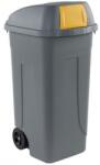 Mobil Plastic Pubela de exterior din plastic volum 100 l, gri/galben M1501475 Cos de gunoi