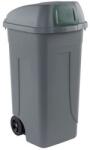 Mobil Plastic Pubela de exterior din plastic volum 100 l, gri/verde M1501476 Cos de gunoi