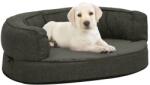 vidaXL Saltea ergonomică pat de câini, gri închis, 60x42 cm, fleece (171292) - vidaxl